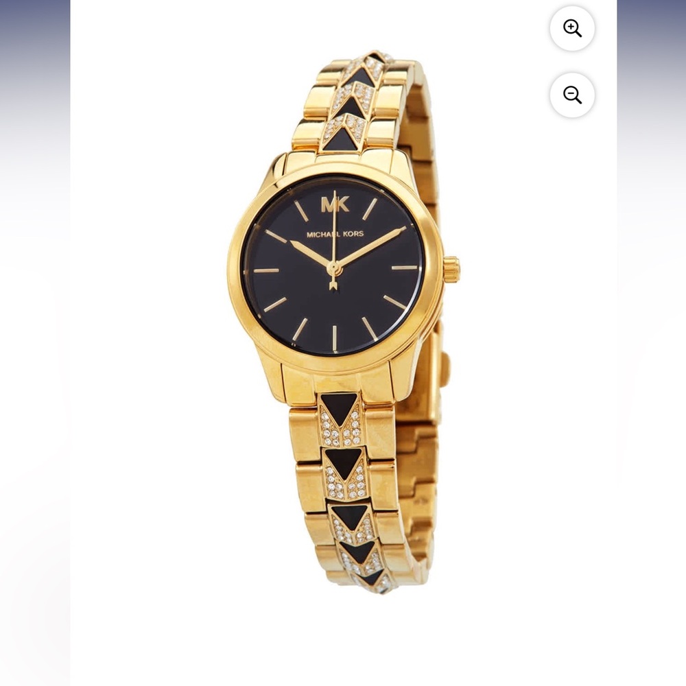 Michael Kors Runway Mercer Quartz Black Dial Ladies Timepiece